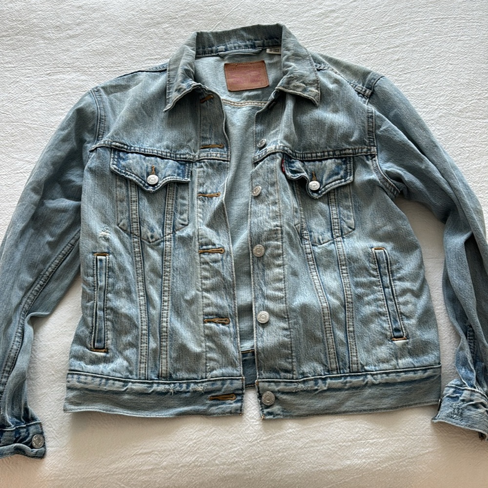 ✖️sold✖️Levi’s Ex Boyfriend Trucker Denim Jacket - Picture 4 of 12
